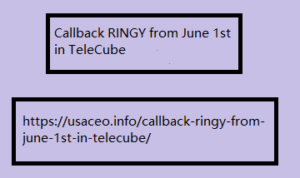 Callback RINGY from June 1st in TeleCube