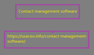 Contact management software