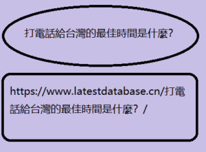 打電話給台灣的最佳時間是什麼？