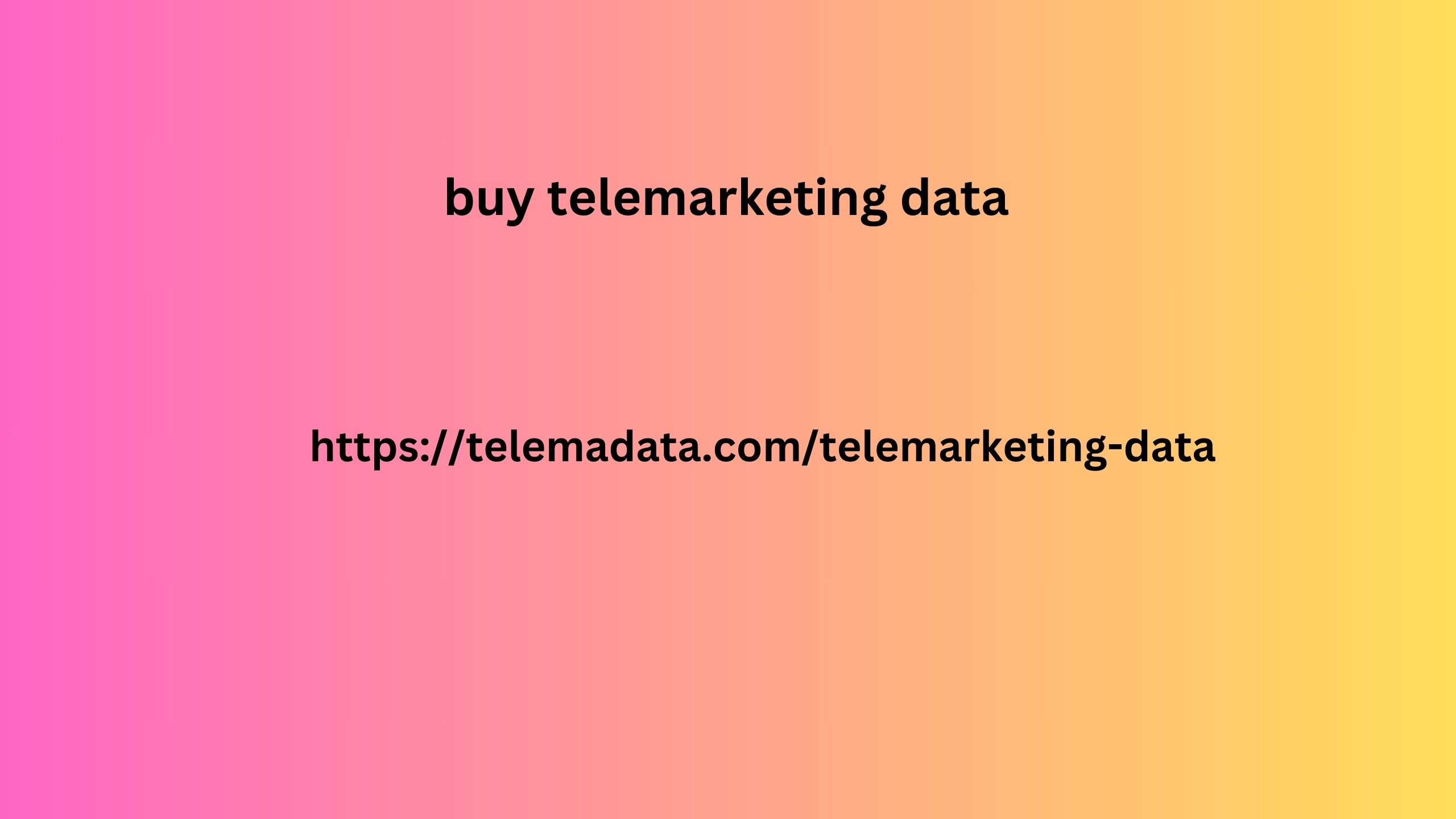 buy telemarketing data