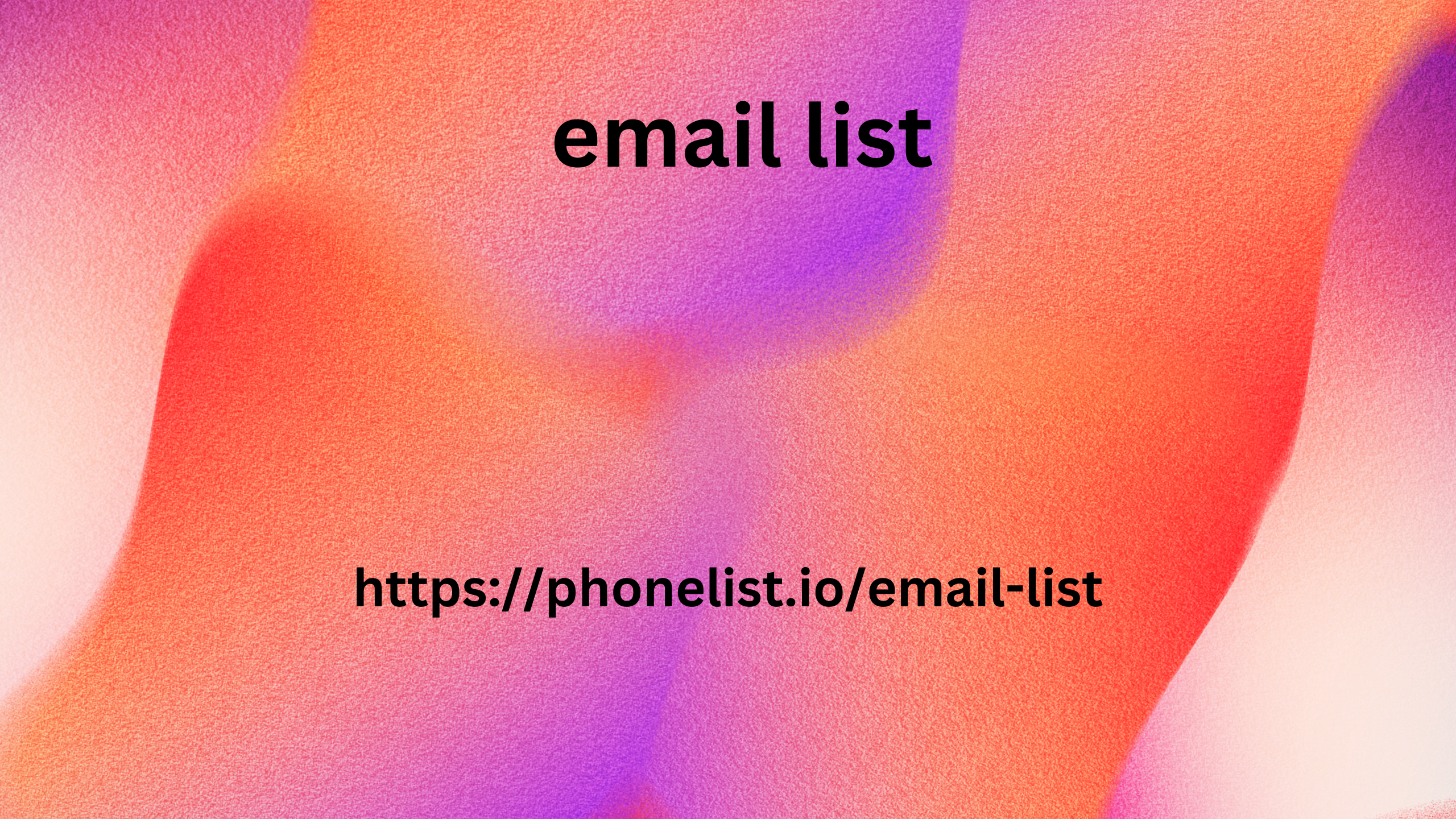 email list